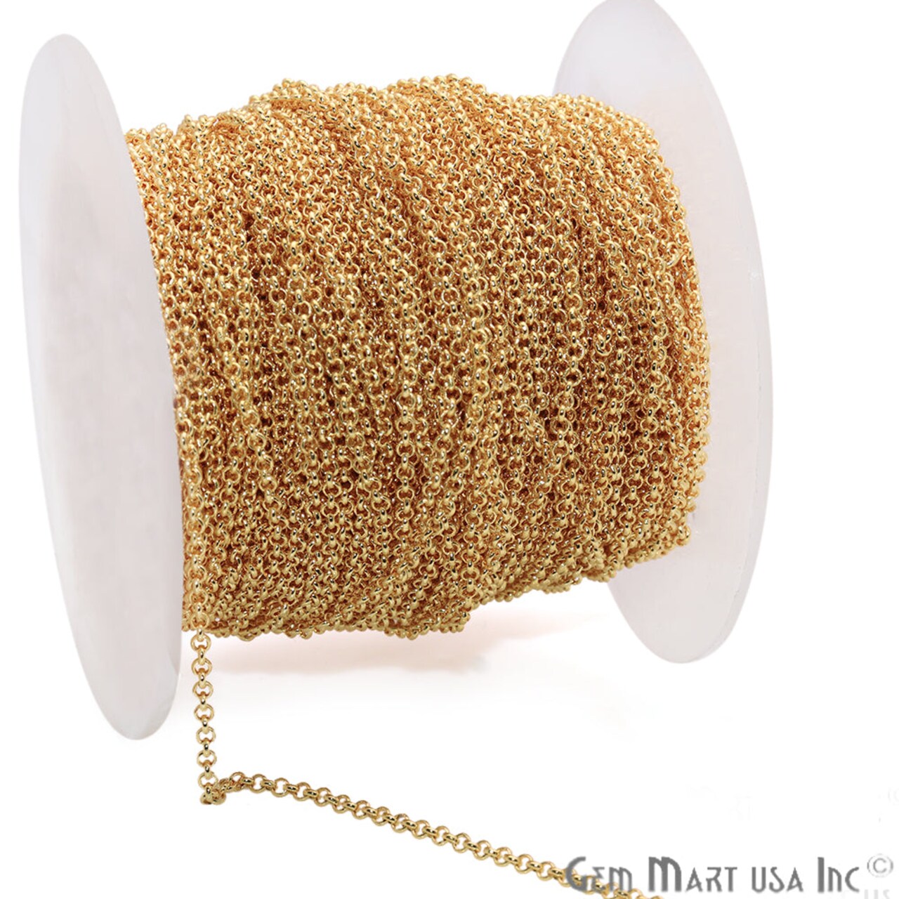 Gold Finding Chain, Gold Plated Jewelry Making Chain, DIY Necklace Chain, Assorted Styles, 1 foot, GemMartUSA (GP)